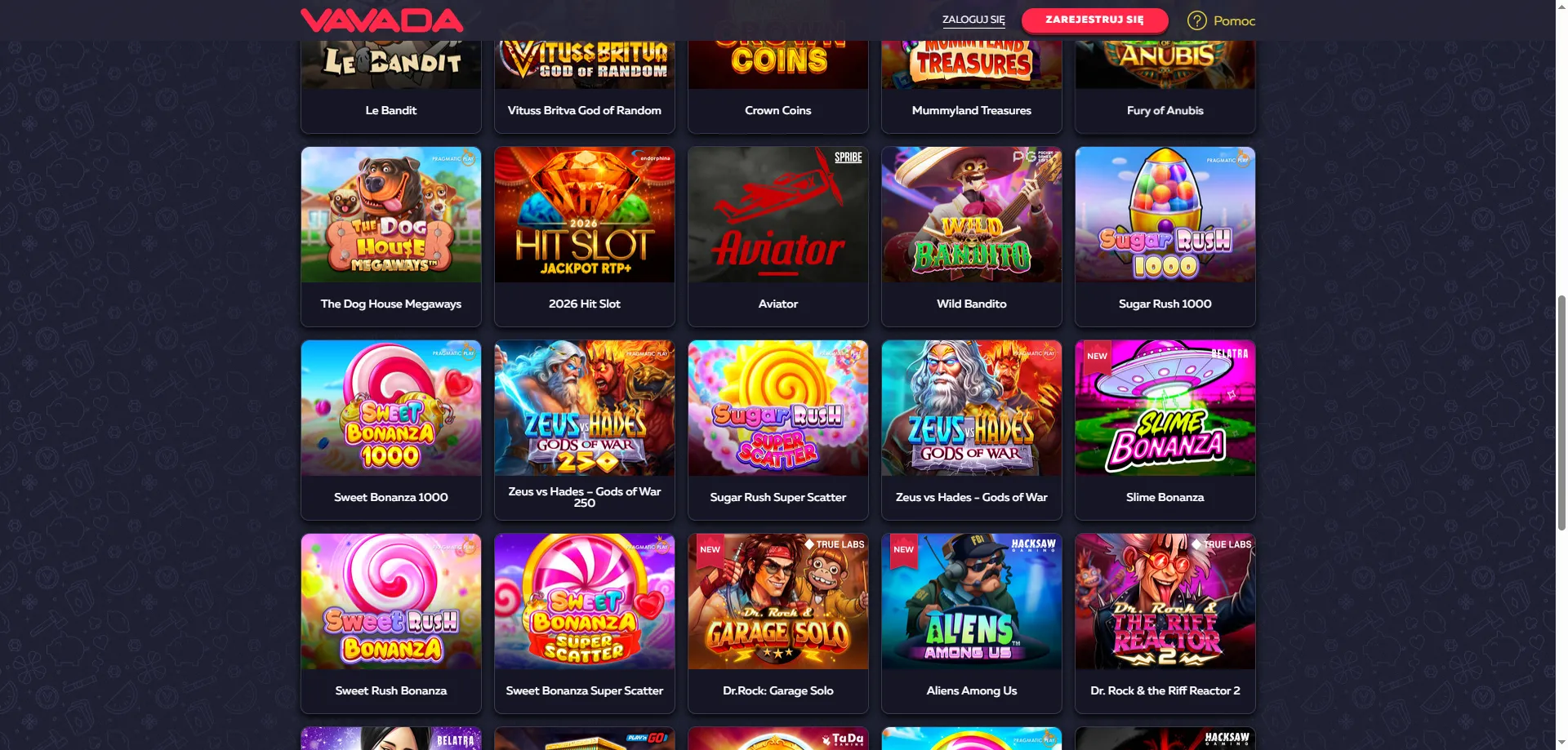Najlepsze sloty i gry w Vavada Casino dla polskich graczy
